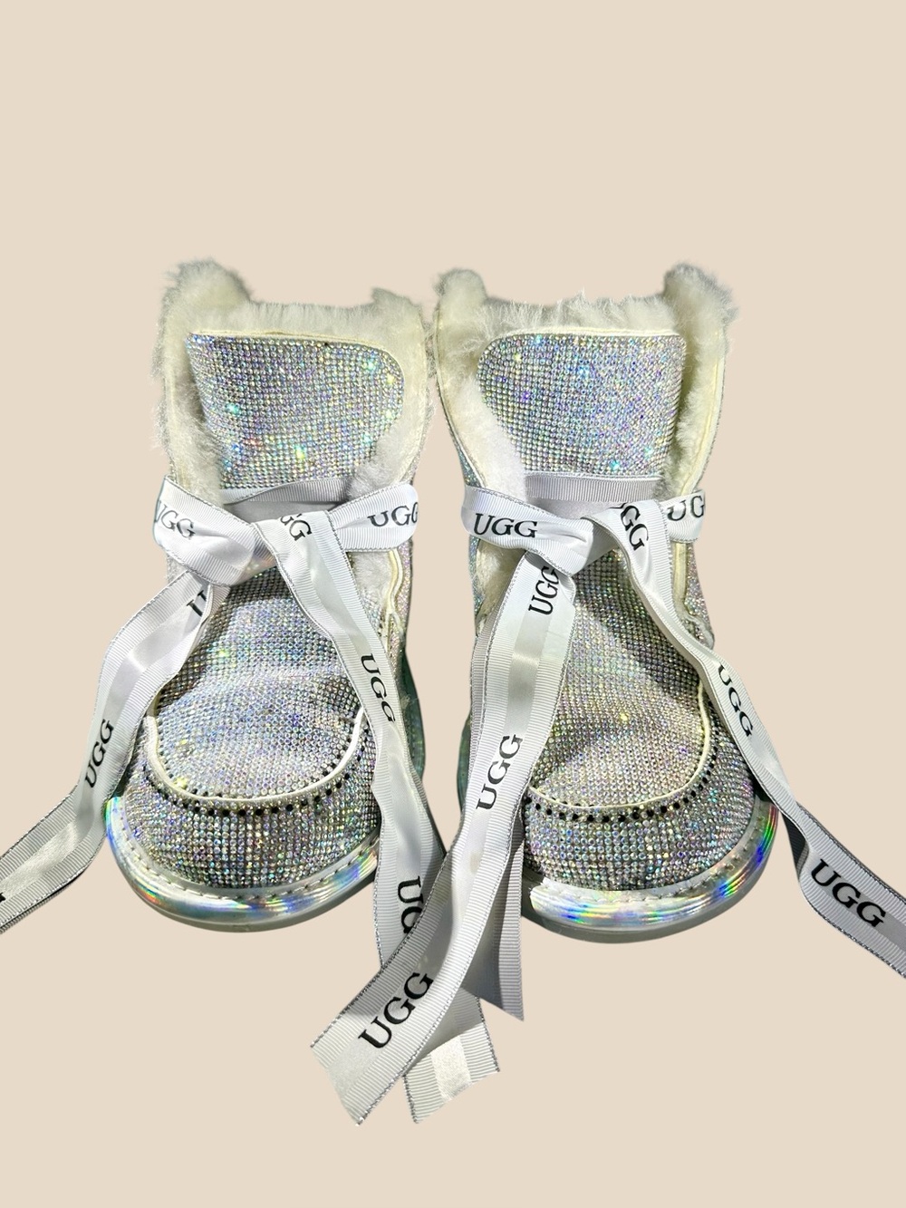 UGG Women’s Iridescent Rhinestones covered Sheepskins Boots LIMITED/Custom Ed.